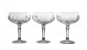 Kryształowe kieliszki do szampana 200ml PŁASKIE - komplet kieliszków kryształowych do szampana płaskich.