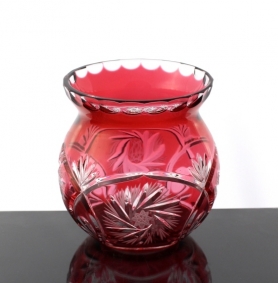 Czerwony wazon kryształowy 181 CZ