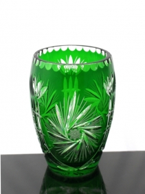 Zielony wazon kryształowy 207