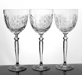 Kryształowe kieliszki do wina 280ml 419 - komplet kieliszków do wina.